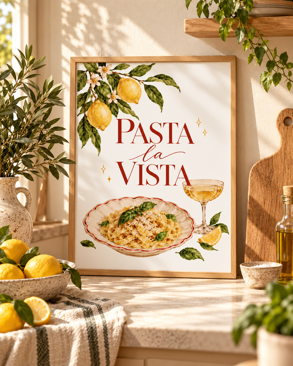 Pasta La Vista - Mediterranes Küchenposter