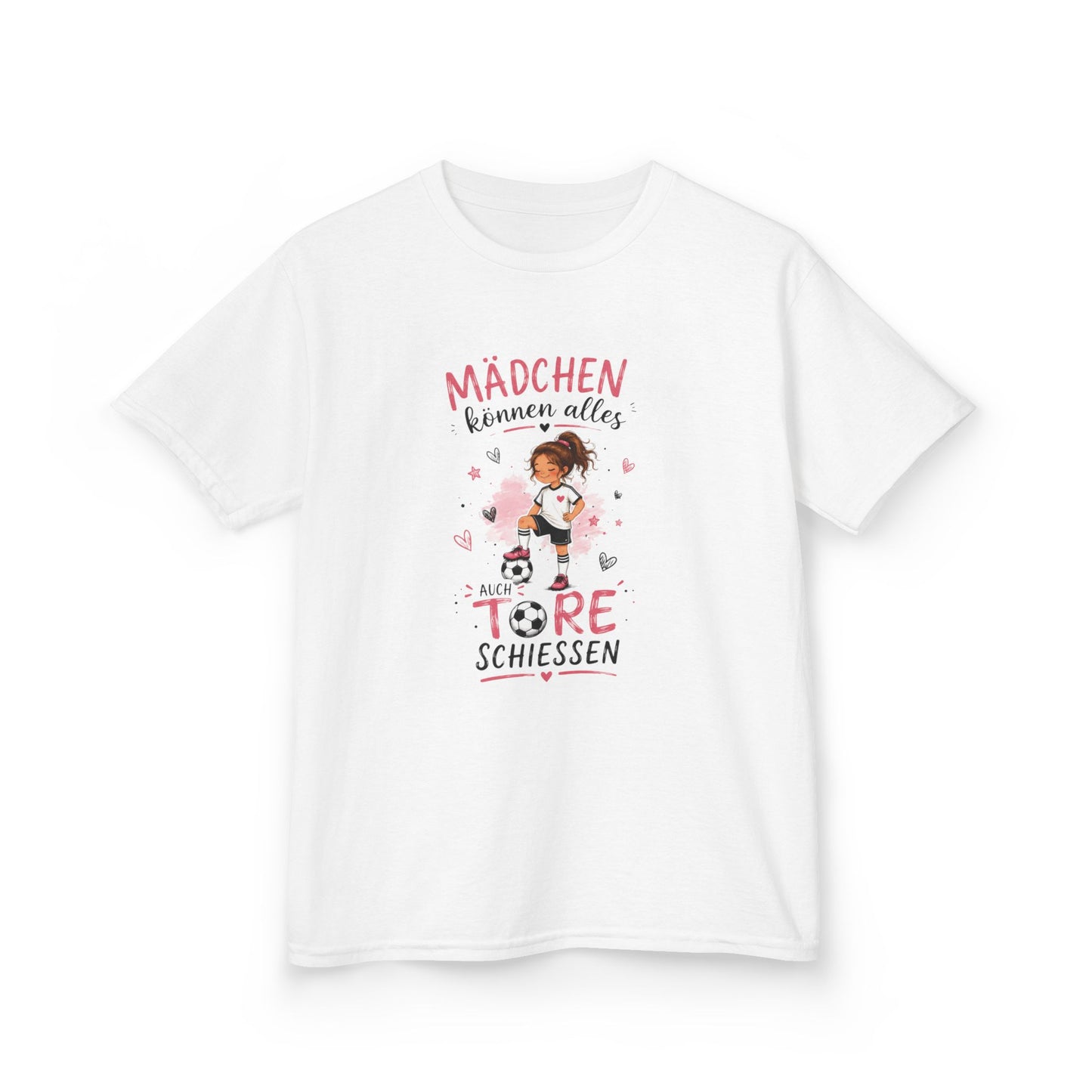Mädchen können alles auch Tore schießen Shirt | Fußball Mädchen Kinder T-Shirt