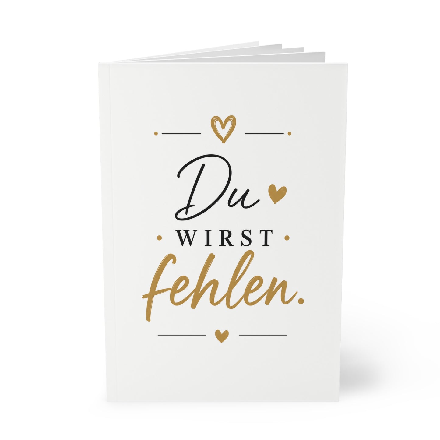 Du wirst fehlen Notizbuch A5 | Abschiedsgeschenk Kollegen