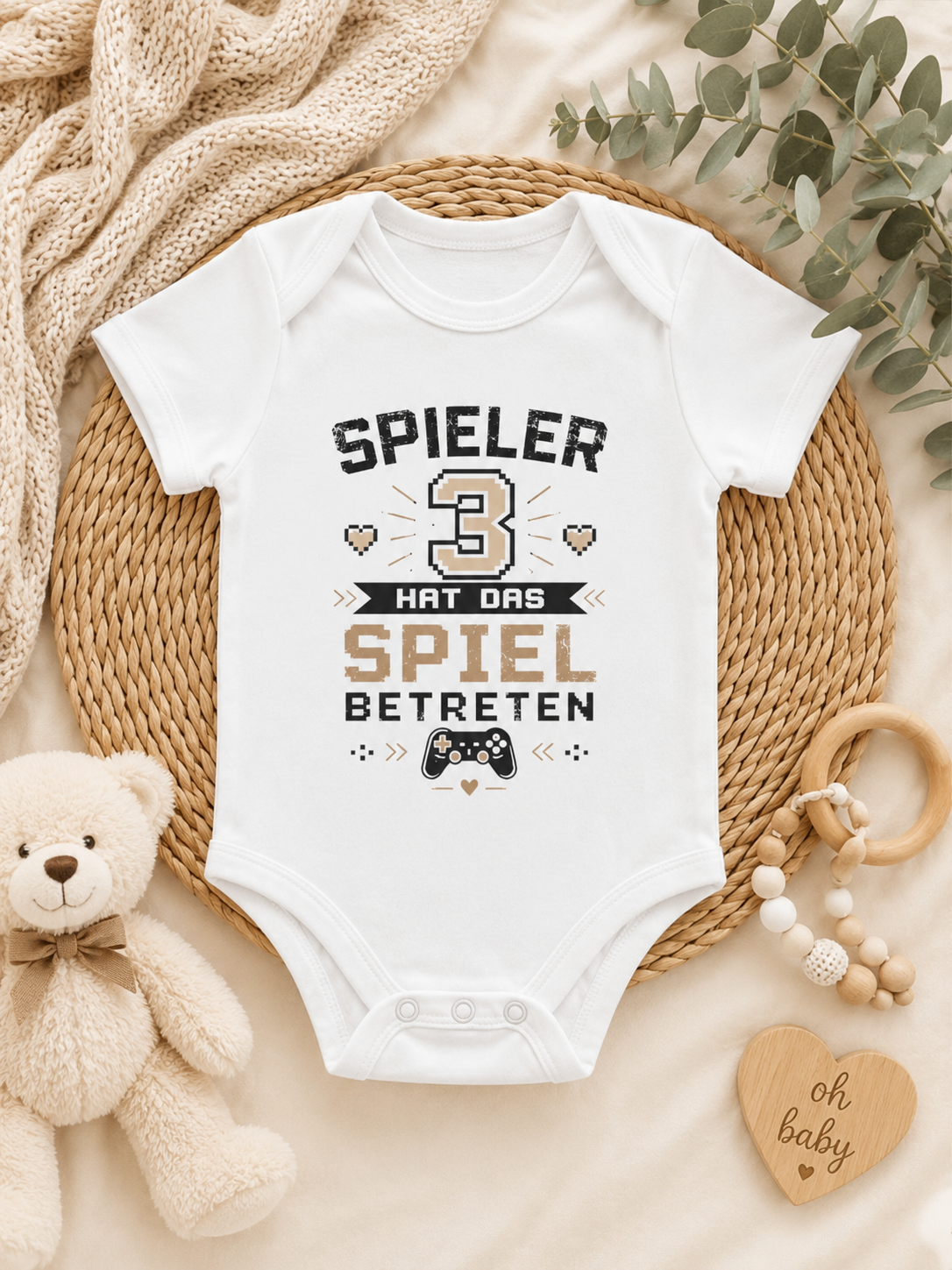 Spieler 3 hat das Spiel betreten Babybody | Gaming Schwangerschaft verkünden