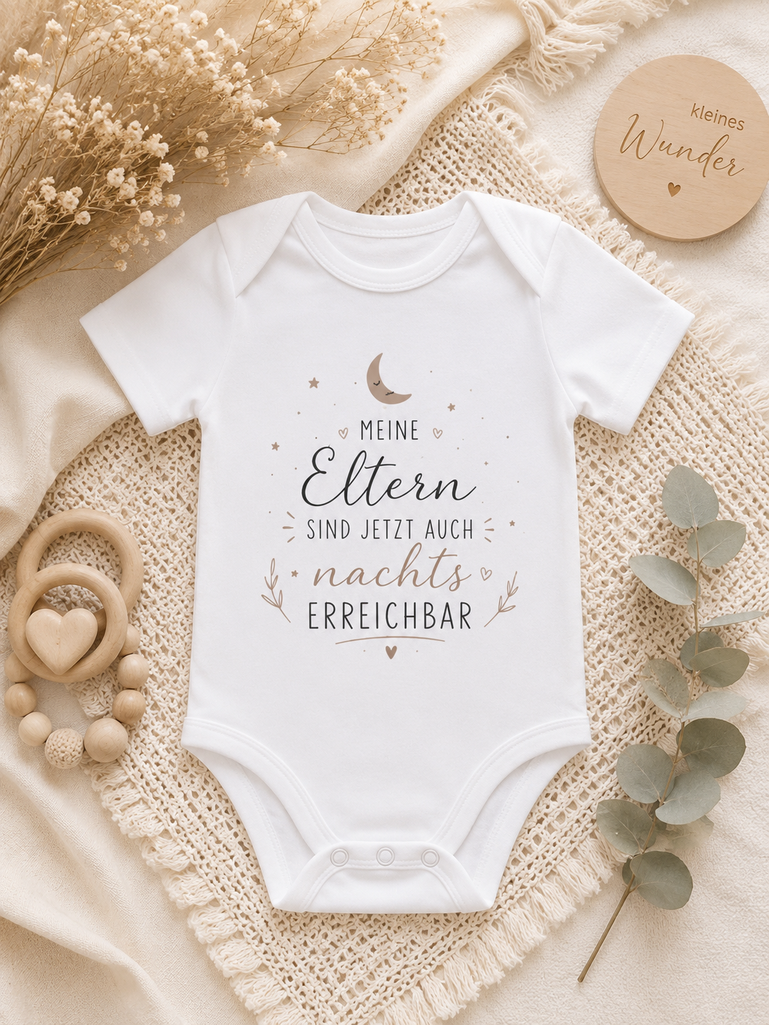 Meine Eltern sind jetzt auch nachts erreichbar Babybody | Schwangerschaft verkünden