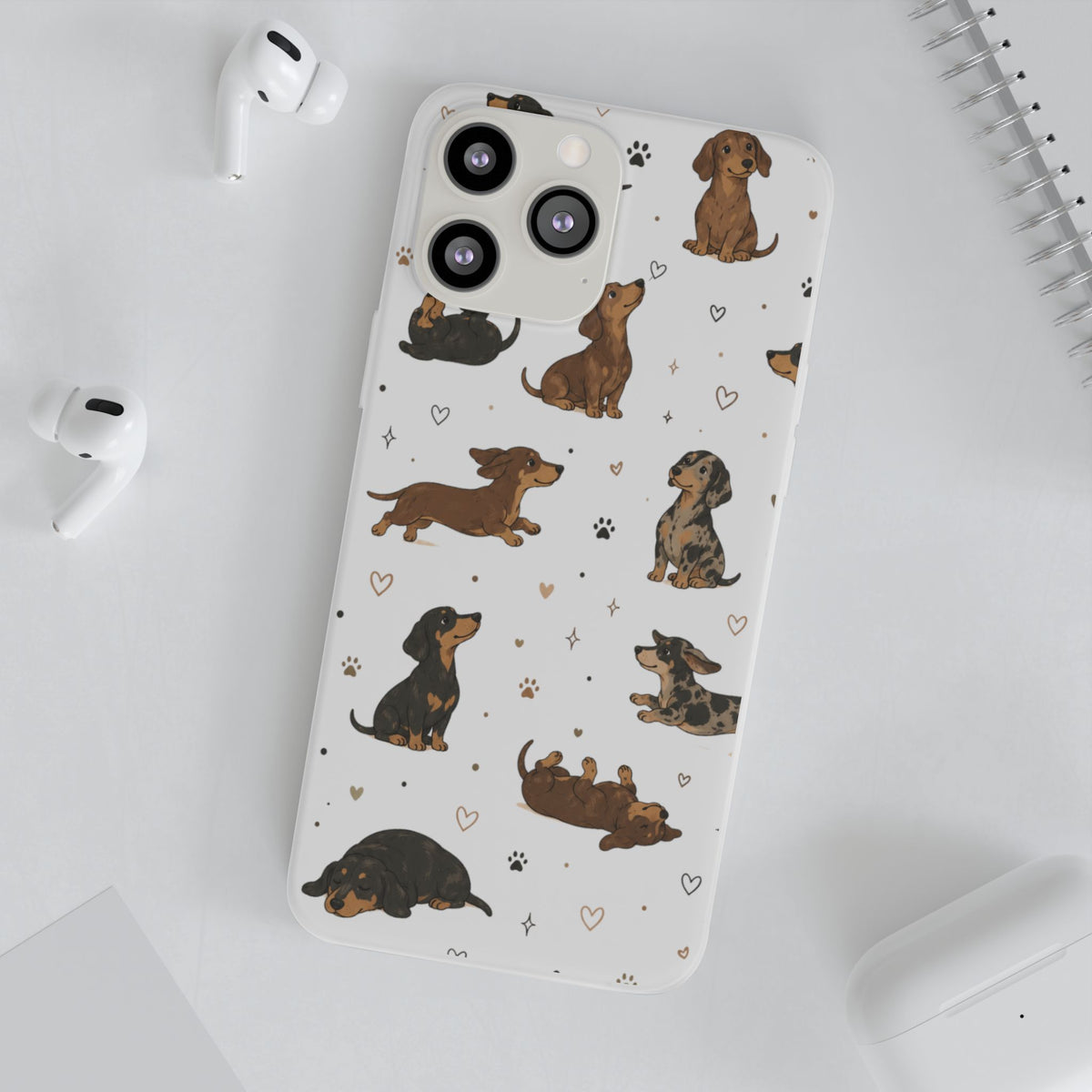Dackel Handyhülle Transparent | Hunde Handyhülle mit Dackel Motiv | Dachshund Case | Geschenk für Dackel Mama | Hundeliebhaber Geschenk