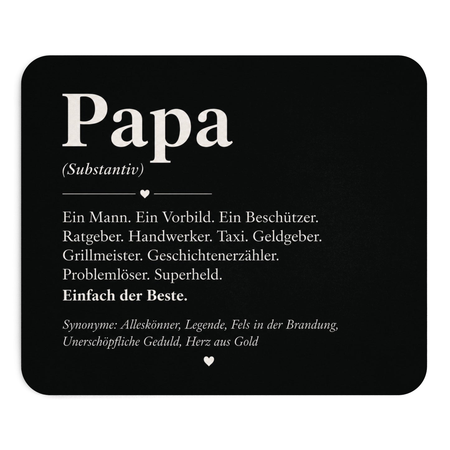 Papa Definition Mauspad | Persönliches Geschenk für Papa | Vatertag | Geburtstag Papa | Papa Geschenkidee