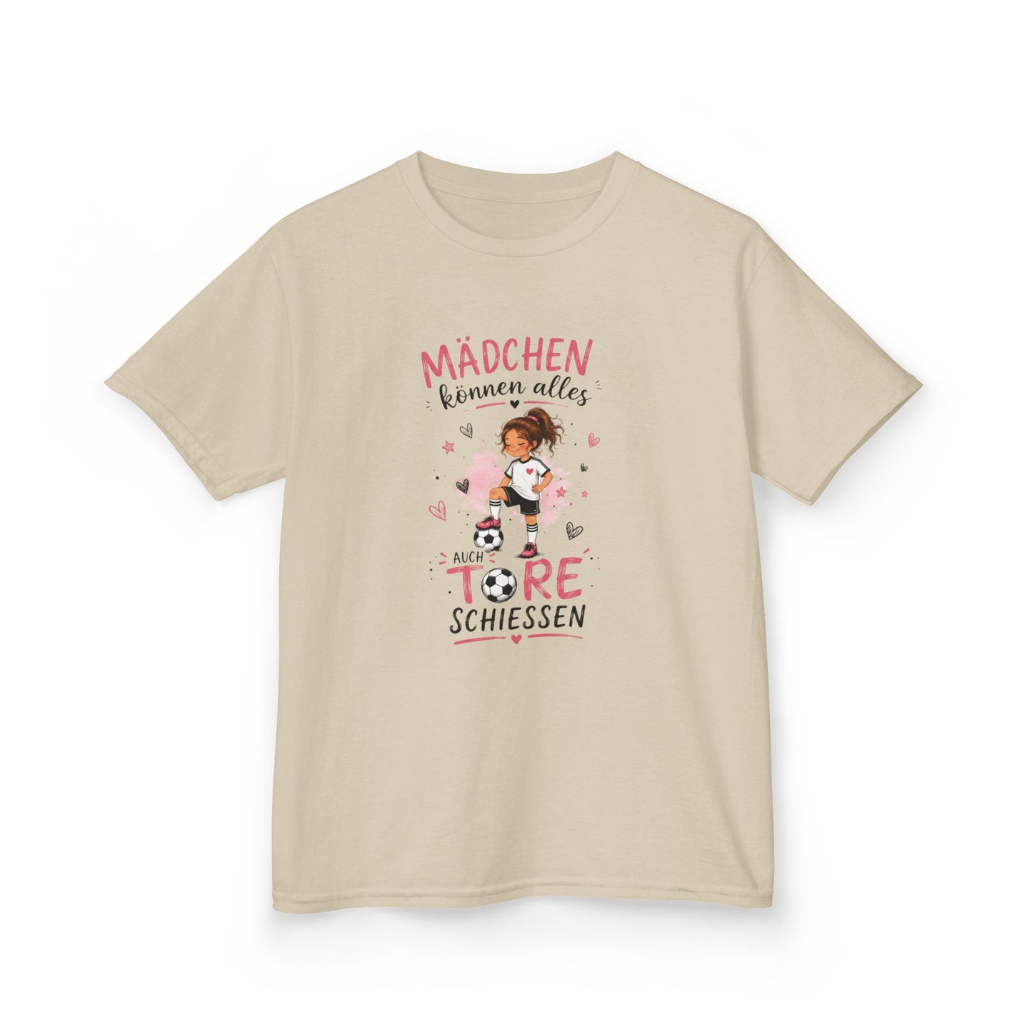 Mädchen können alles auch Tore schießen Shirt | Fußball Mädchen Kinder T-Shirt