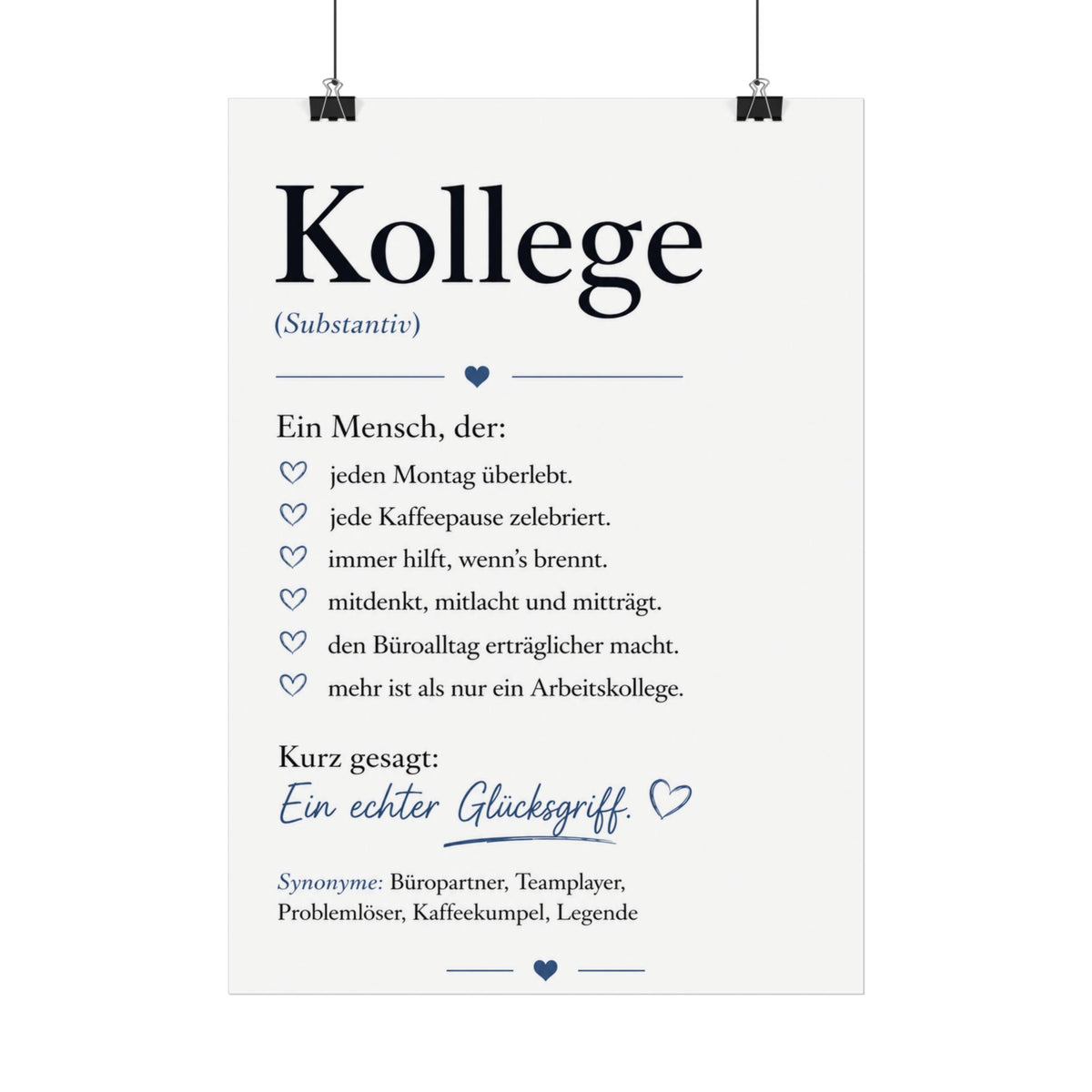 Kollege Definition Poster