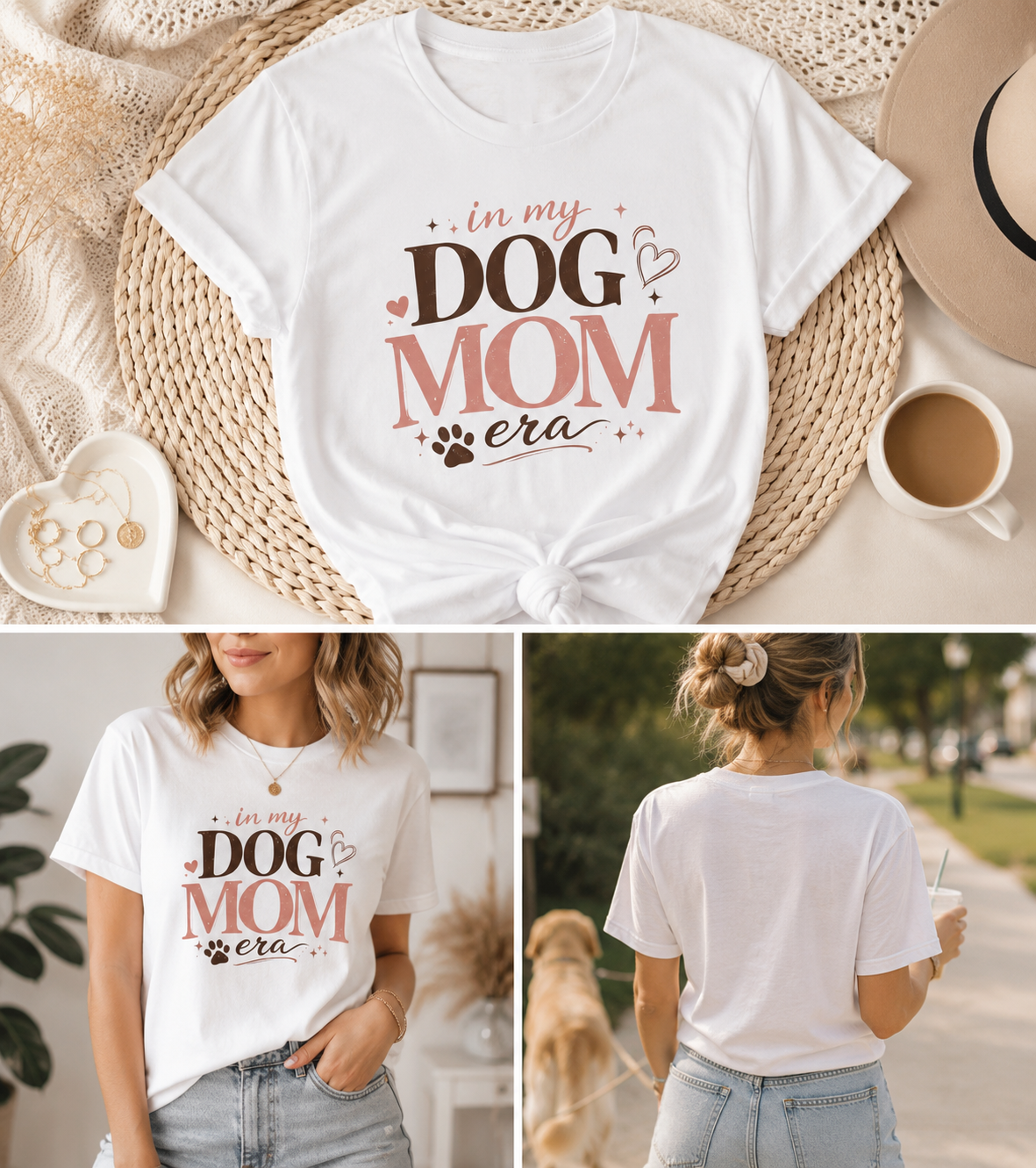 In My Dog Mom Era T-Shirt | Dog Mom Shirt | Hundemama T-Shirt | Geschenk für Hundeliebhaber