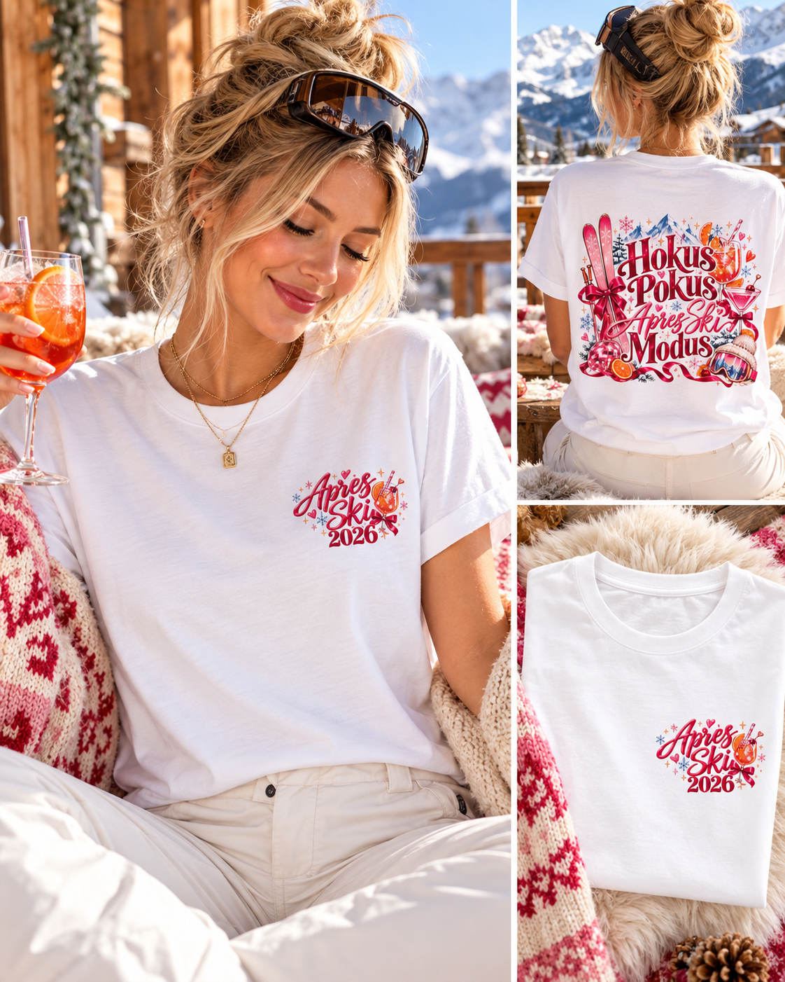 Après Ski Shirt Damen personalisiert | Hokus Pokus Après Ski Modus T-Shirt | Skiurlaub Shirt mit Jahr | Après Ski Outfit | Skifahrerin