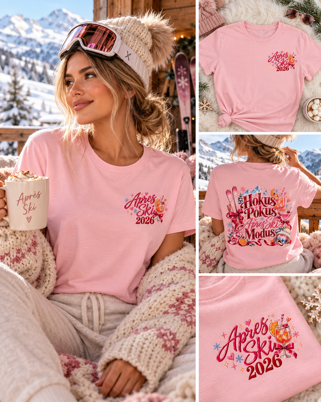 Après Ski Shirt Damen personalisiert | Hokus Pokus Après Ski Modus T-Shirt | Skiurlaub Shirt mit Jahr | Après Ski Outfit | Skifahrerin