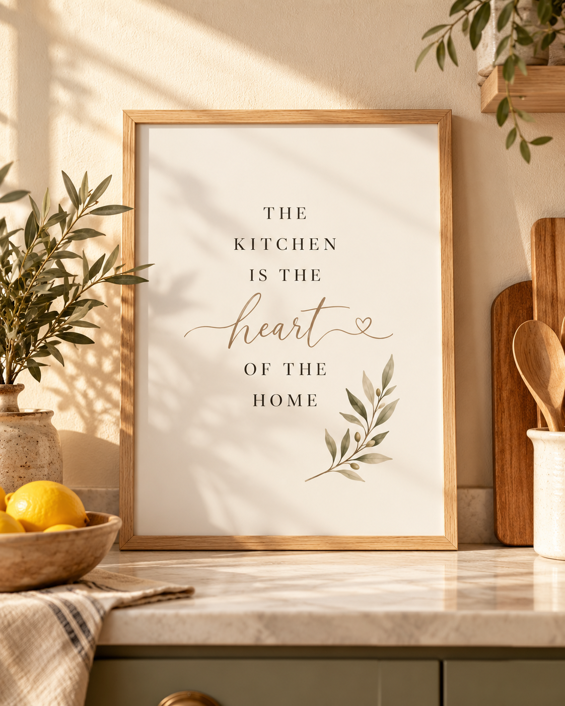 The Kitchen is the heart of the Home - Modernes Küchenposter