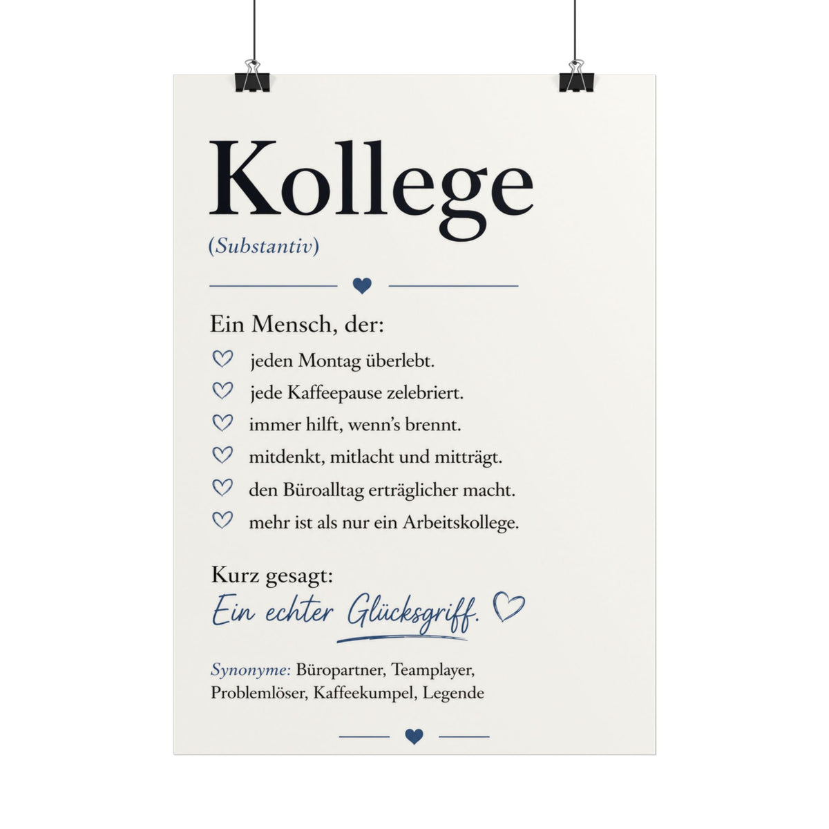 Kollege Definition Poster