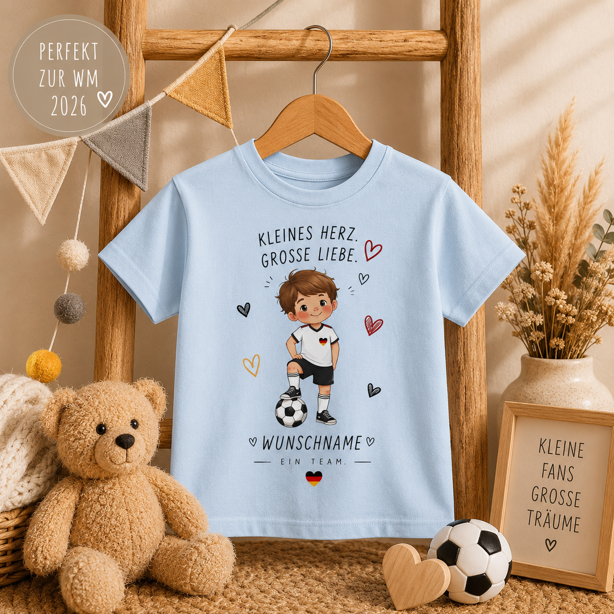Personalisiertes Fußball Kinder T-Shirt