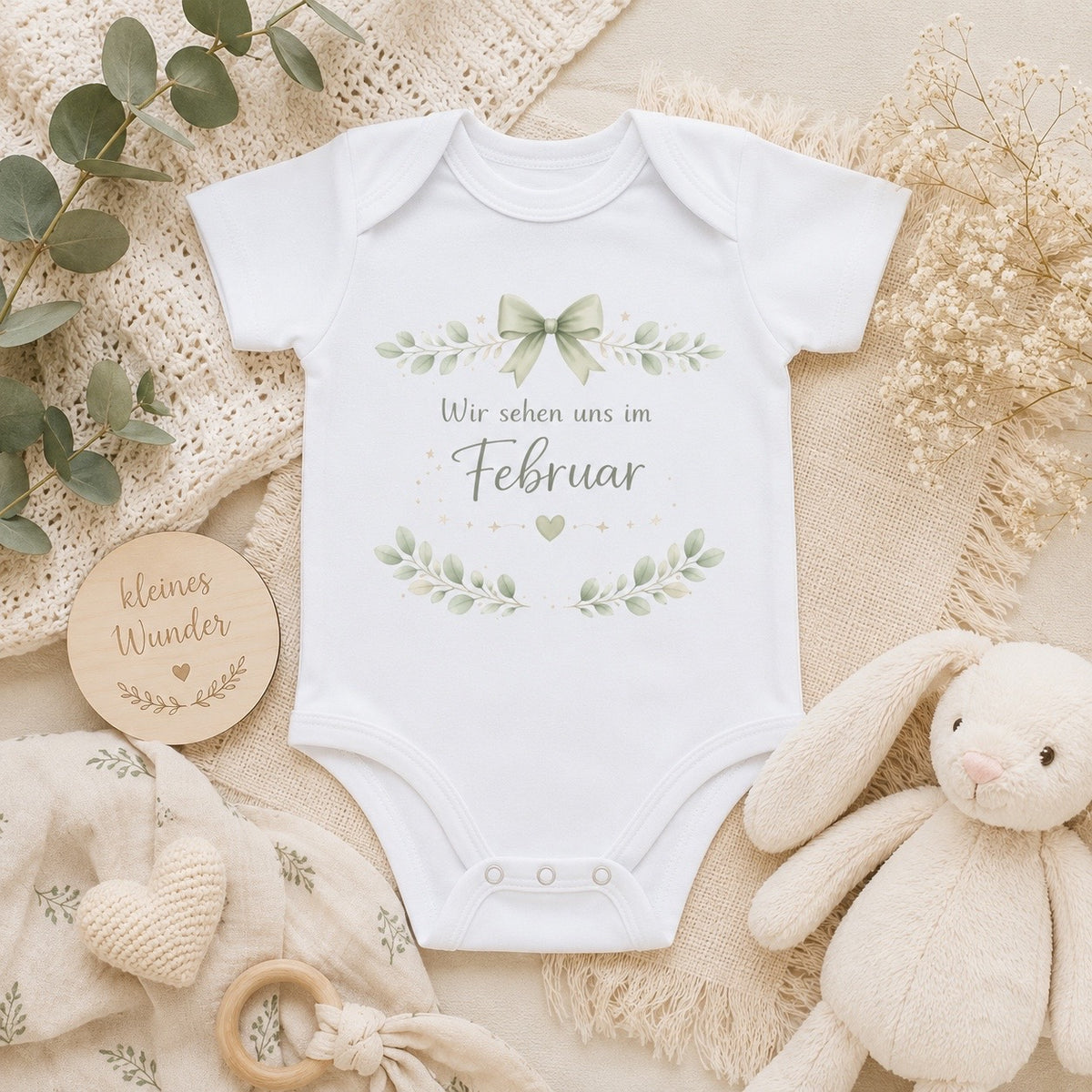 Personalisierter Babybody Schwangerschaftsverkündung | Wir sehen uns im|