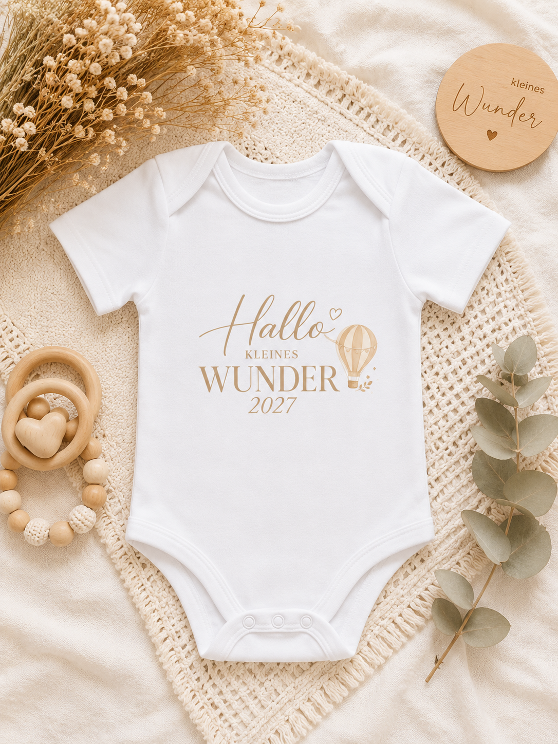 Hallo kleines Wunder 2027 Babybody | Schwangerschaft verkünden