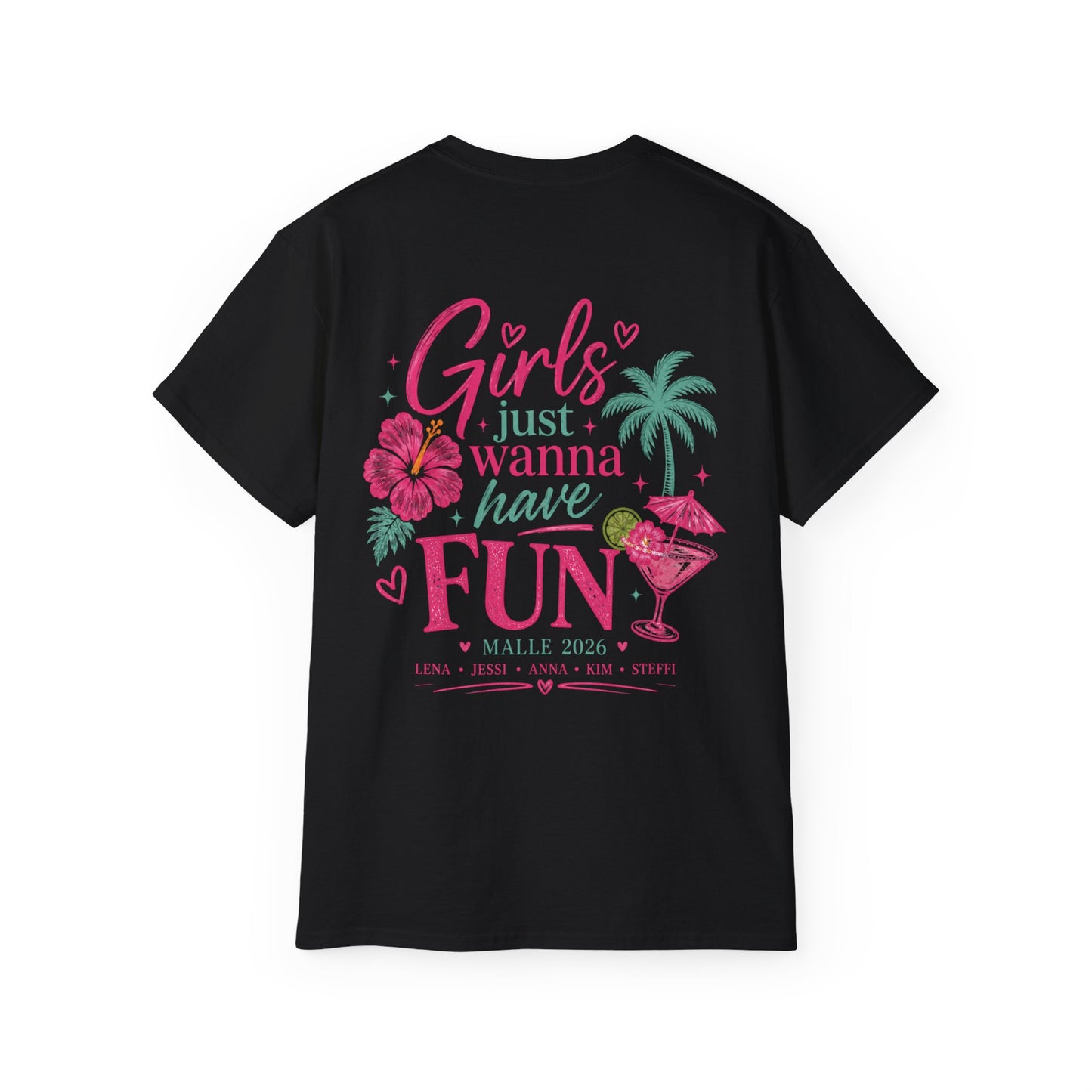 Personalisierbares Malle 2026 Damen Shirt | Girls Just Wanna Have Fun |