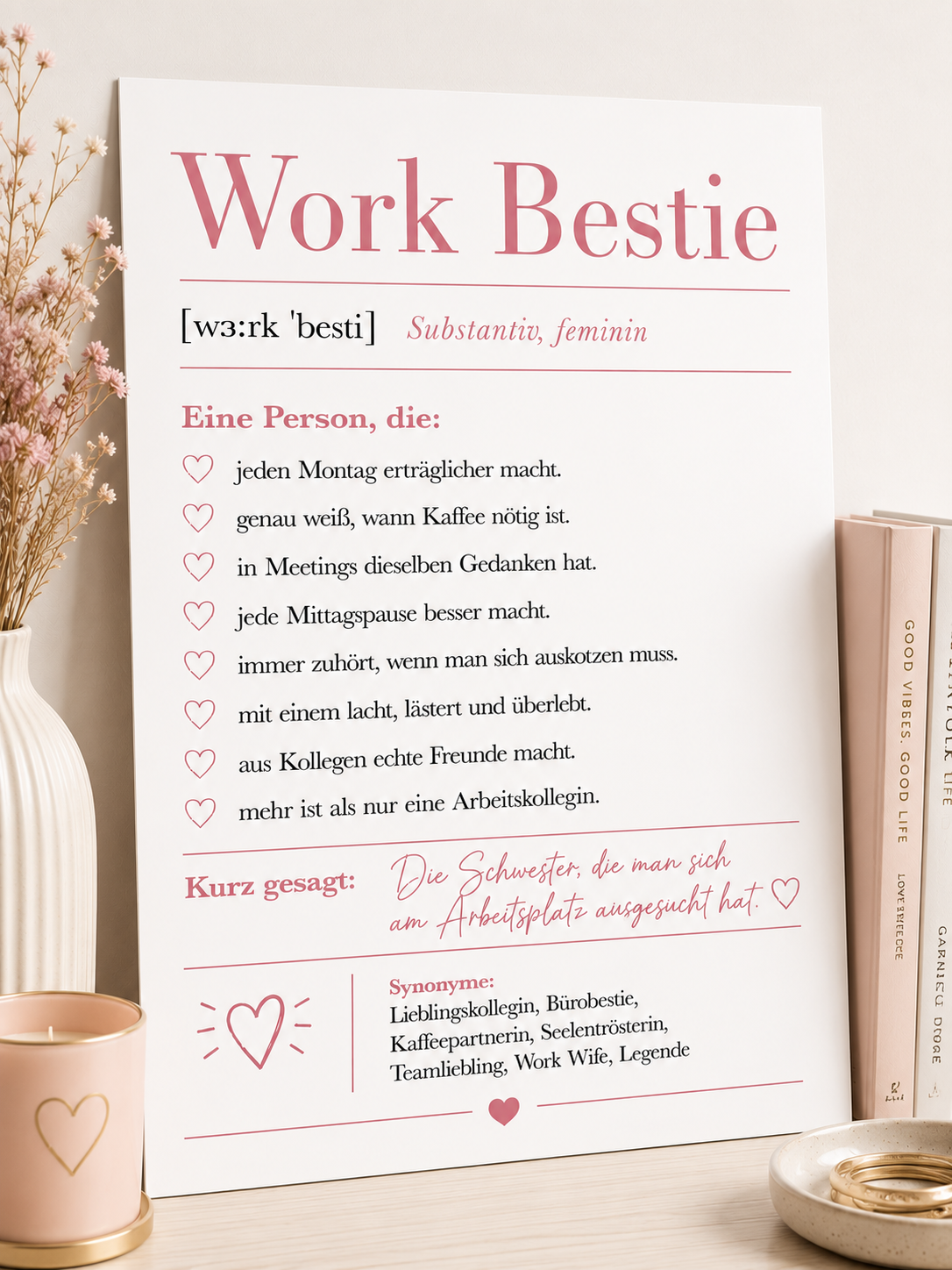 Work Bestie Definition Poster