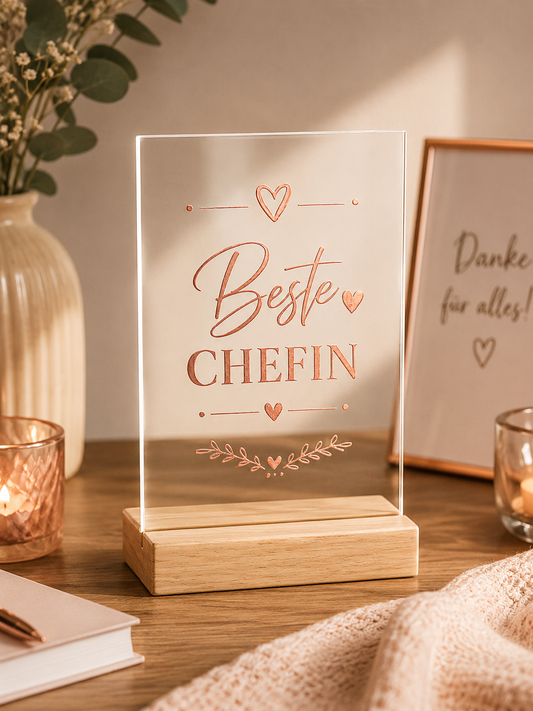 Acryl Schild Beste Chefin