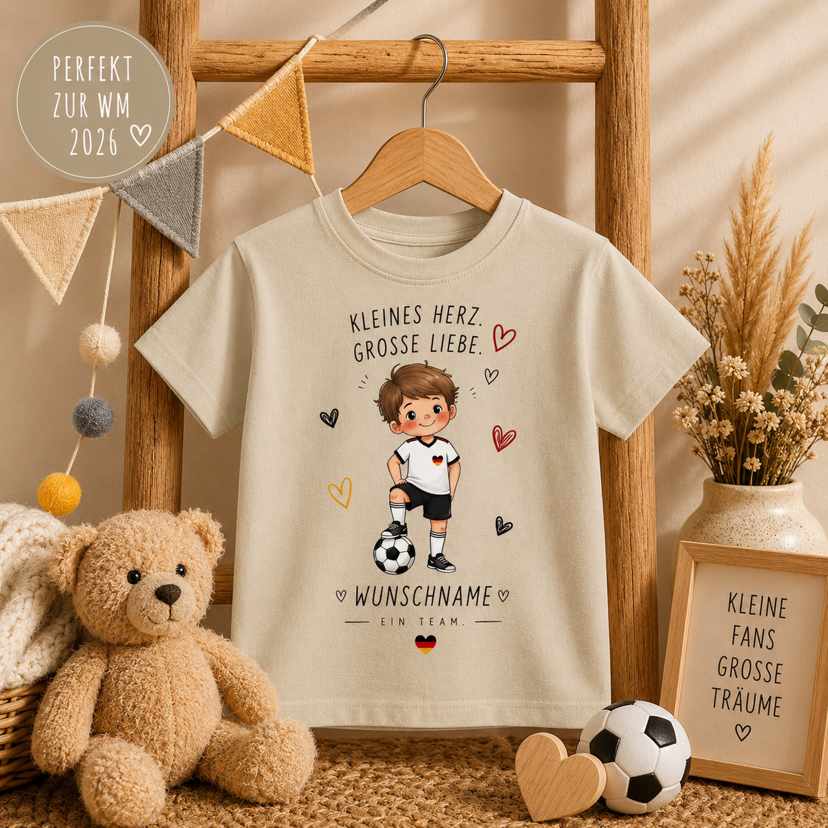 Personalisiertes Fußball Kinder T-Shirt