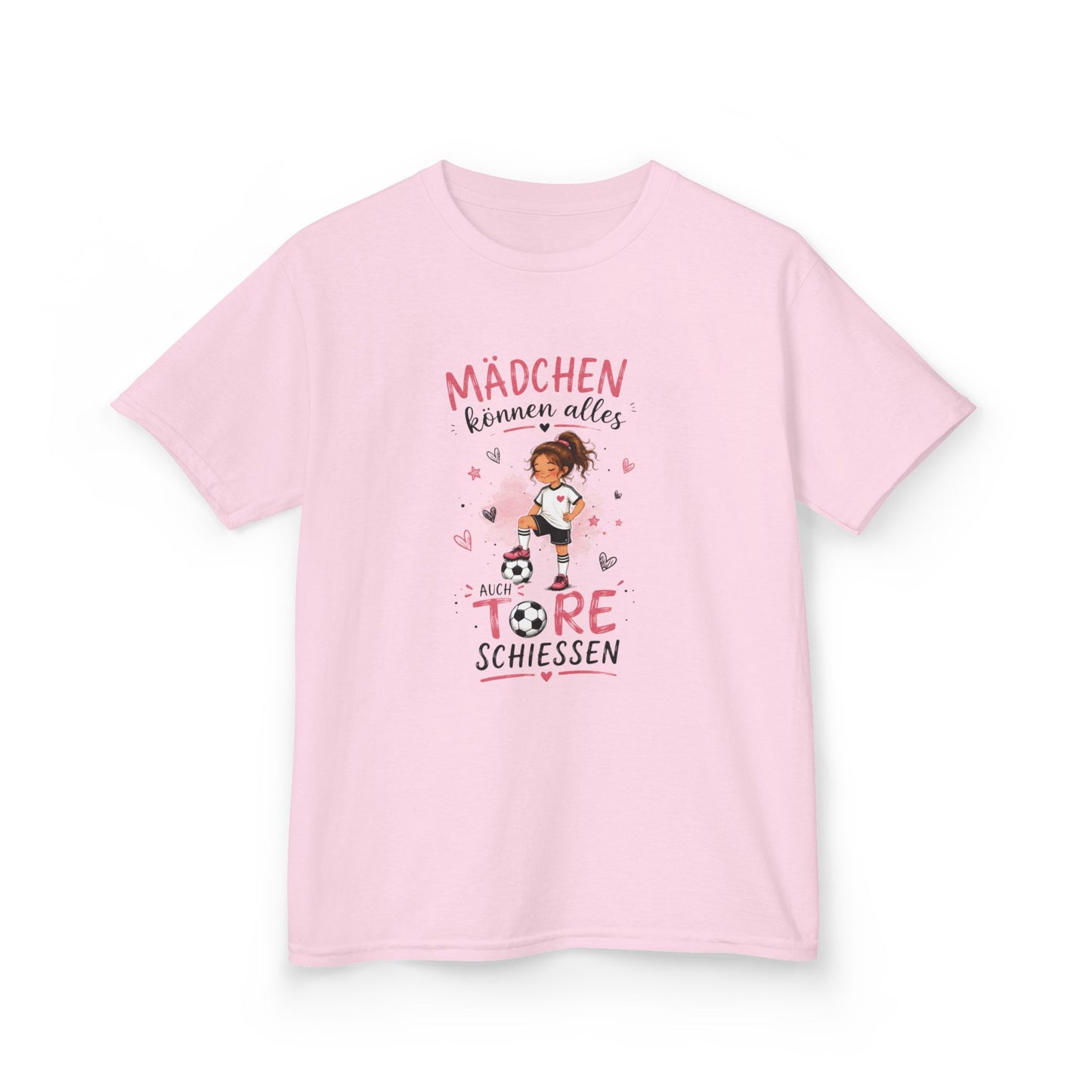 Mädchen können alles auch Tore schießen Shirt | Fußball Mädchen Kinder T-Shirt