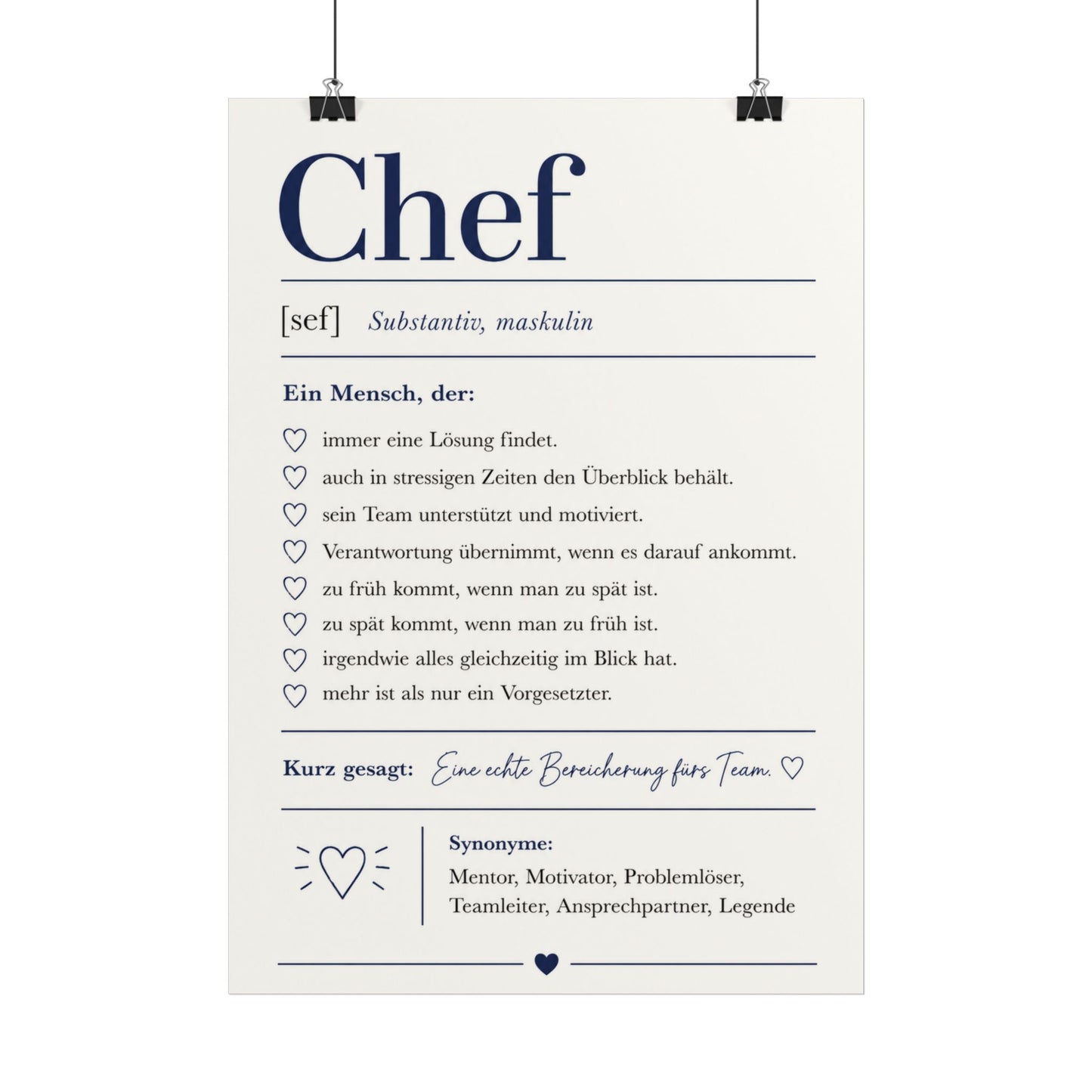 Chef Definition Poster