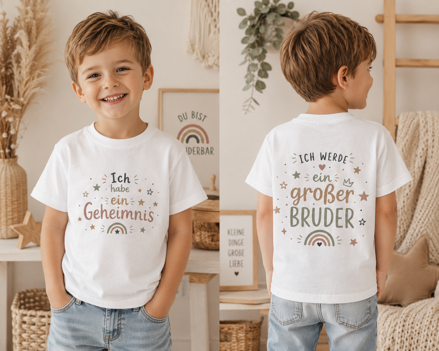 Großer Bruder Shirt | Ich habe ein Geheimnis | Ich werde ein großer Bruder | Schwangerschaft verkünden