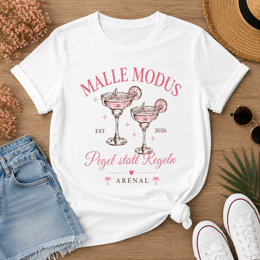Malle Modus Shirt| Pegel statt Regeln Arenal Mallorca T-Shirt