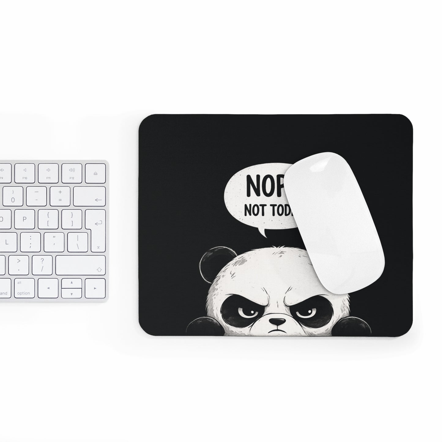 Panda Mauspad | Grumpy Panda Mousepad | Nope Not Today | Lustiges Büro Geschenk | Home Office Zubehör