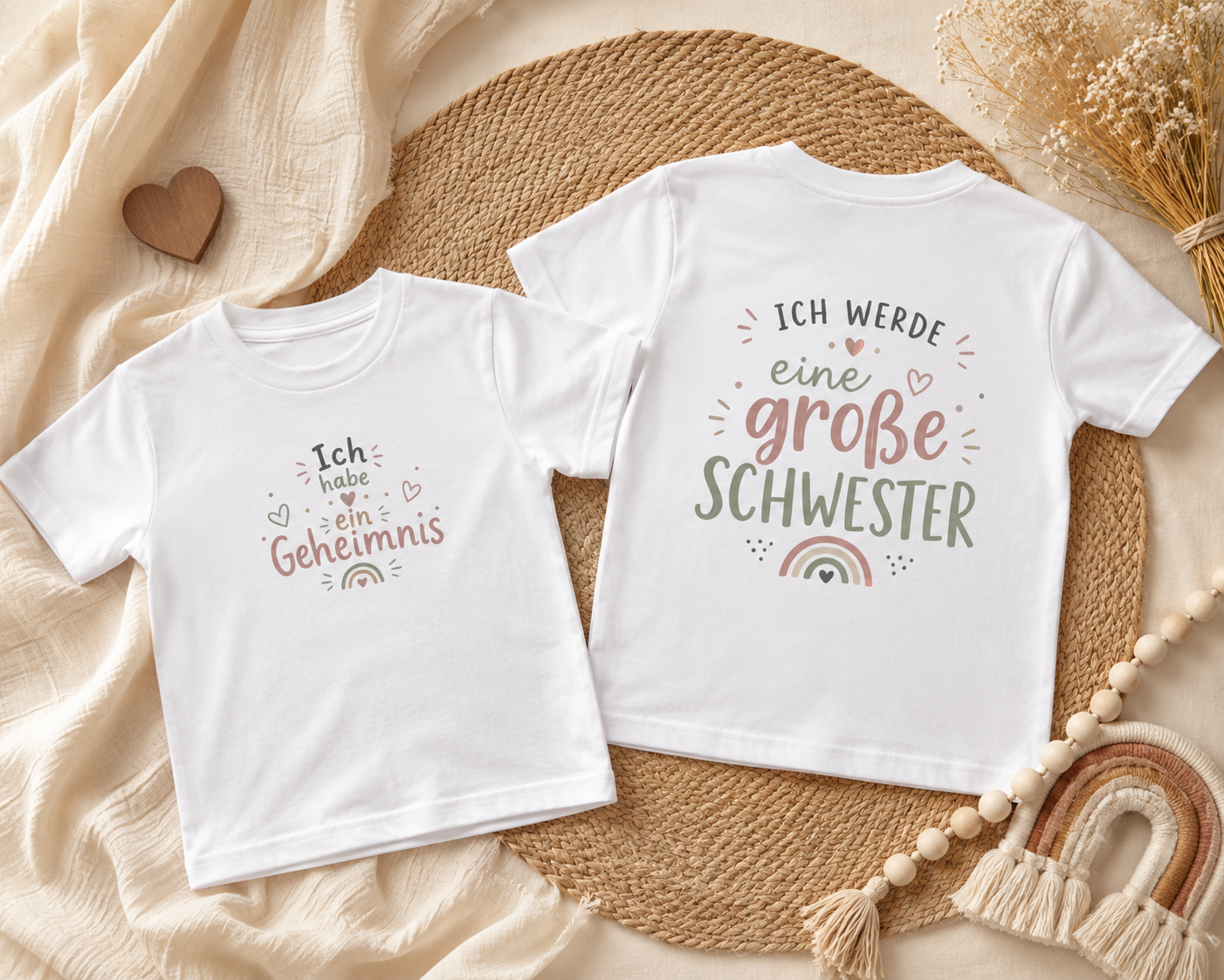 Große Schwester Shirt Kinder | Schwangerschaft verkünden | Ich habe ein Geheimnis | Ich werde eine große Schwester