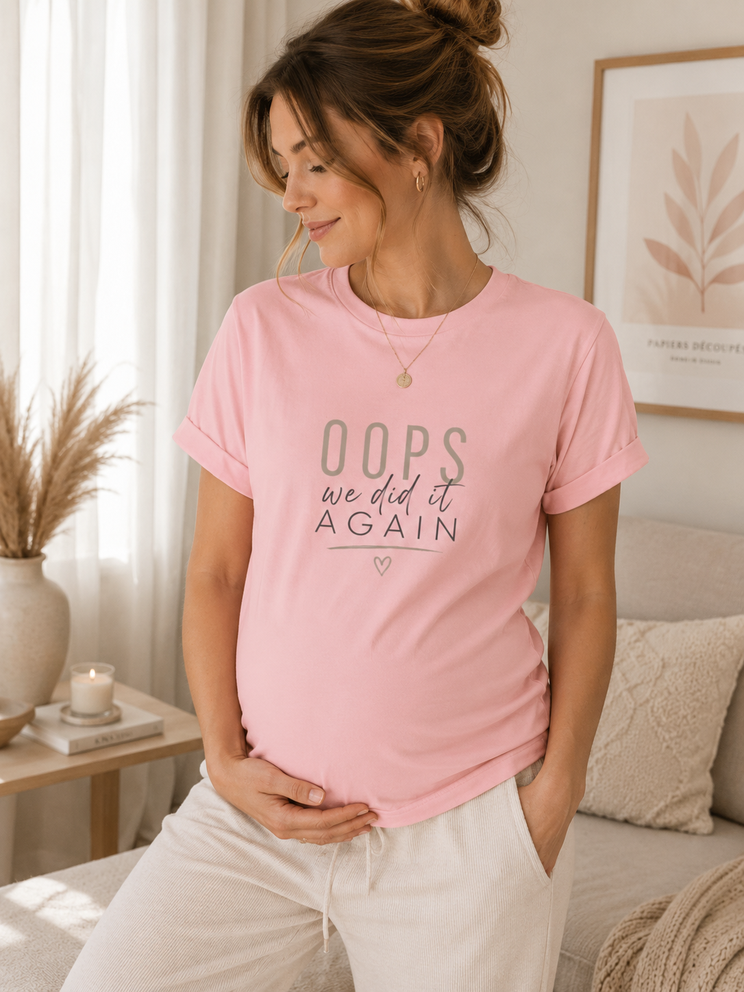 Oops We Did It Again Shirt Damen | Schwangerschaftsverkündung Shirt |