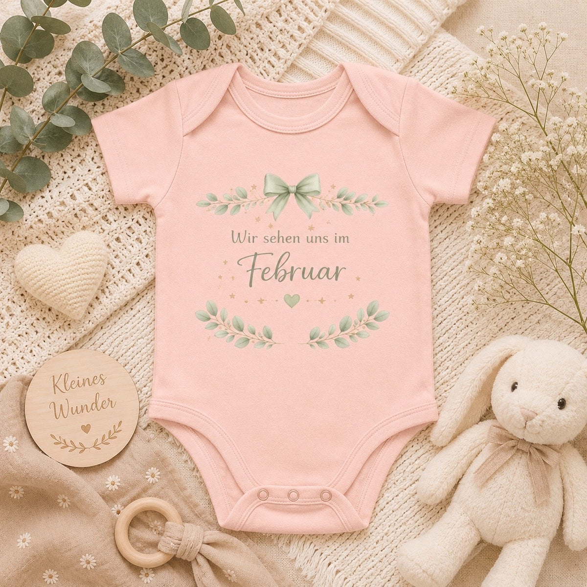 Personalisierter Babybody Schwangerschaftsverkündung | Wir sehen uns im|