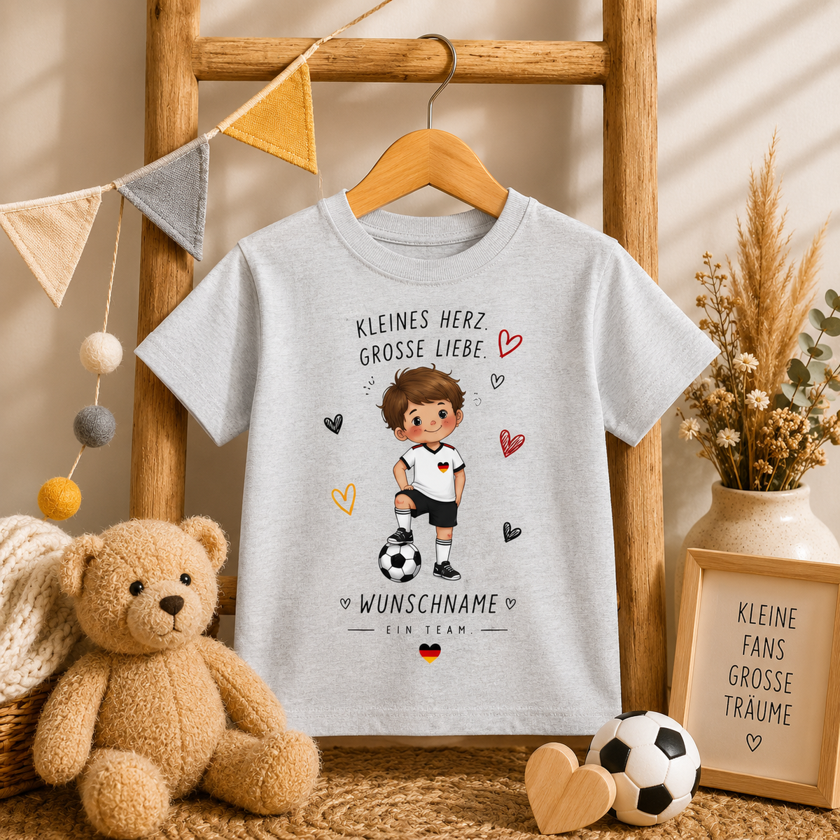 Personalisiertes Fußball Kinder T-Shirt
