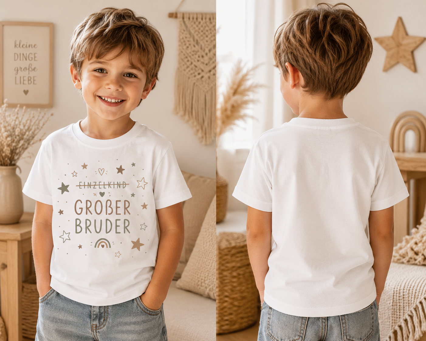 Großer Bruder Shirt Kinder | Schwangerschaftsverkündung Geschwistershirt | Brother Announcement | Geschenk für werdenden großen Bruder