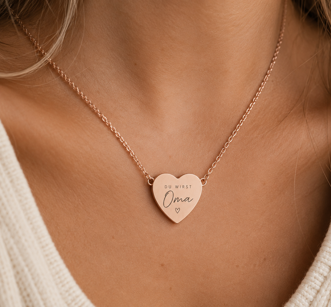 Du wirst Oma Kette / Schwangerschaft verkünden / Geschenk für Oma / Schwangerschaftsverkündung / Personalisierte Halskette / Gravur Schmuck