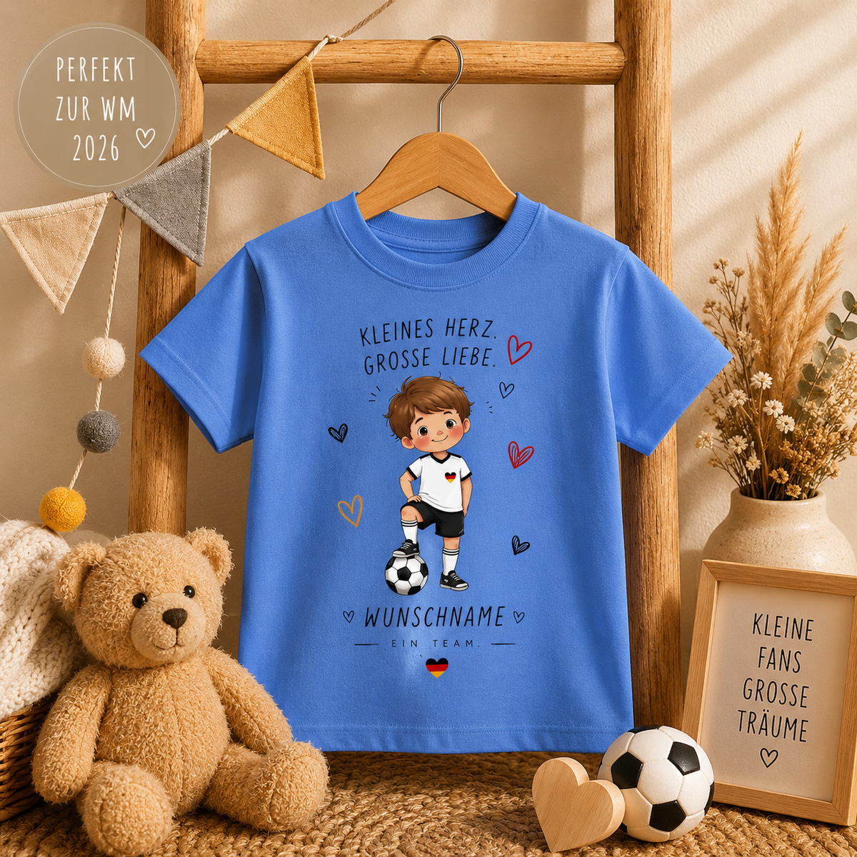 Personalisiertes Fußball Kinder T-Shirt