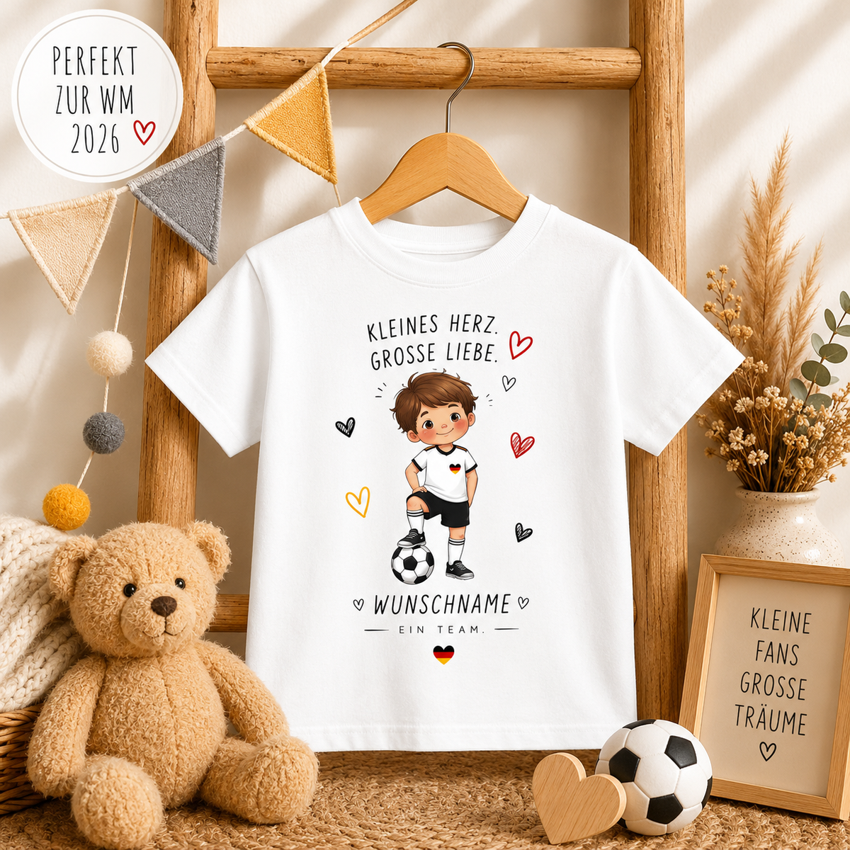 Personalisiertes Fußball Kinder T-Shirt