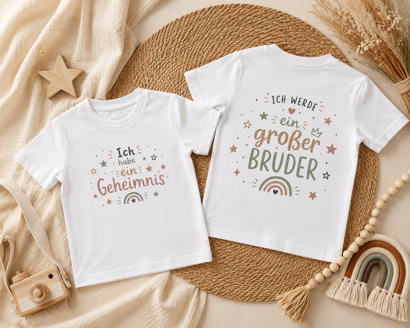 Großer Bruder Shirt | Ich habe ein Geheimnis | Ich werde ein großer Bruder | Schwangerschaft verkünden