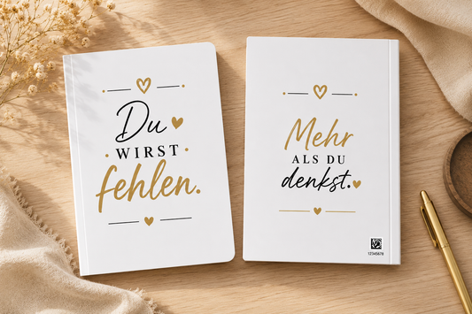Du wirst fehlen Notizbuch A5 | Abschiedsgeschenk Kollegen